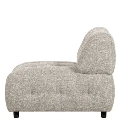 Stoff-Modulcouch Element in Hellgrau meliert - Yoleans