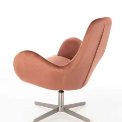 Stylischer Samtsessel in Rosa - Garamba