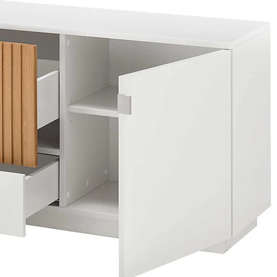 Stylisches TV Board in Weiß - Miloris