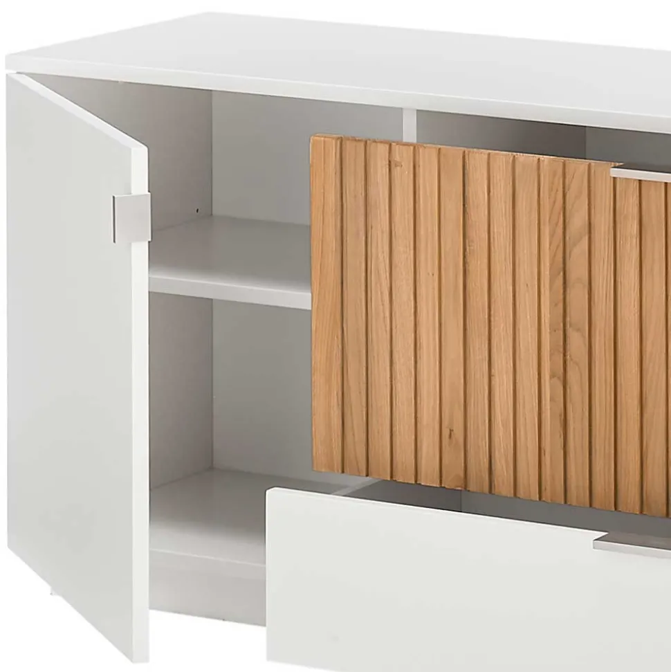 Stylisches TV Board in Weiß - Miloris
