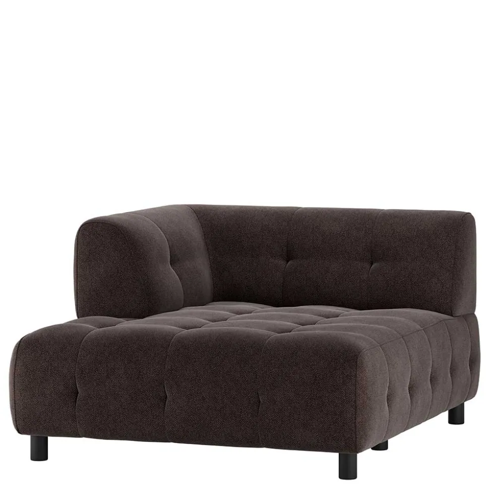 System-Couch - Ecke links in Graubraun - Shinin