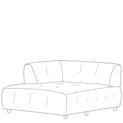 Systemsofa Eckmodul in Graugrün-Blassgrün meliert - Brasso