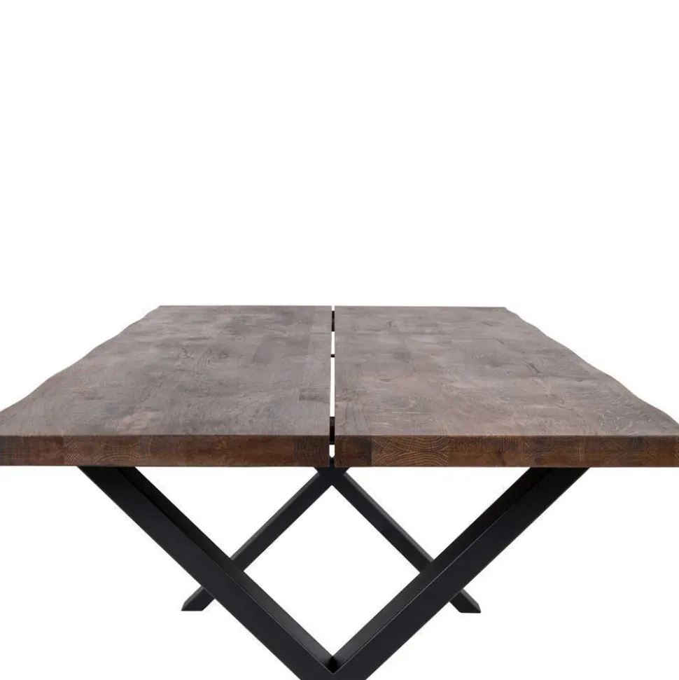 Tisch mit X-Füßen & Stühle - Morescan (fünfteilig)