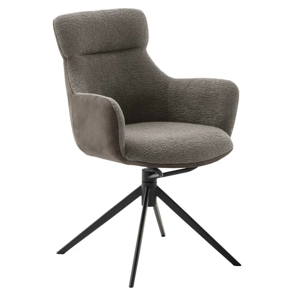 Tischsessel in Schlamm & Schwarz - Colles (2er Set)
