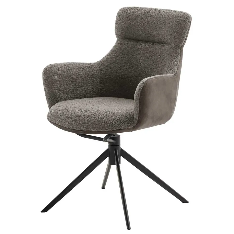 Tischsessel in Schlamm & Schwarz - Colles (2er Set)
