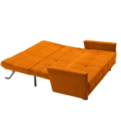 Topp Schlafcouch in Gelb Flachgewebe - Gatria