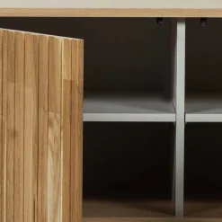 Türen-Sideboard in Eiche & Schwarz - Banyo