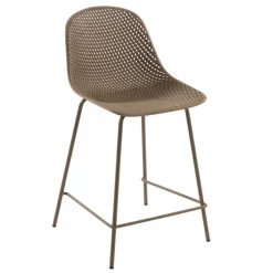 Tresenstuhl mit Schalensitz in Beige - Vabienna (4er Set)