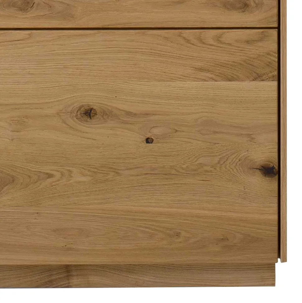 1-türige Highboard Vitrine aus Wildeiche - Millena