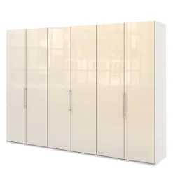 3-türiger Falttüren Kleiderschrank in Creme - Zidarie