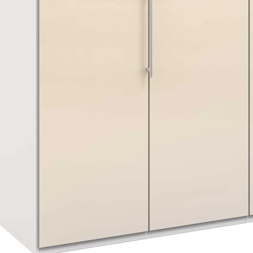3-türiger Falttüren Kleiderschrank in Creme - Zidarie