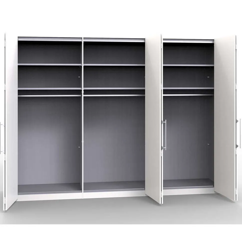 3-türiger Falttüren Kleiderschrank in Creme - Zidarie