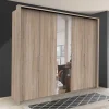 3-türiger Falttüren-Kleiderschrank mit Spiegel - Zayun