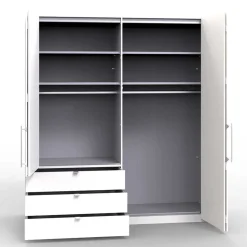 2-türiger Gleittürenschrank mit drei Schubladen - Tivierto