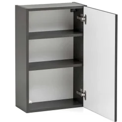 1-türiger Hängeschrank in Dunkelgrau - Agiruan