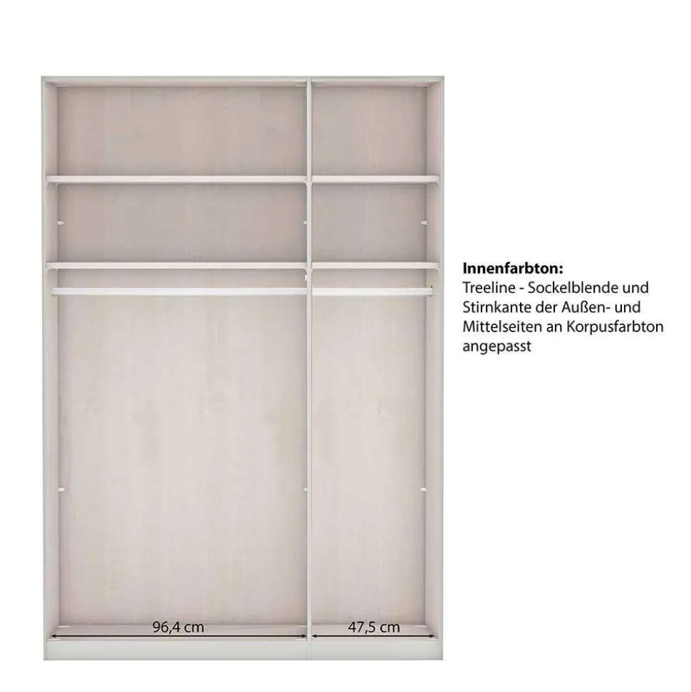3-türiger Kleiderschrank 150 cm breit - Flinn