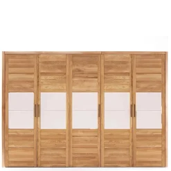 5-türiger Kleiderschrank aus Massivholz - Zaisan