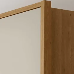 3-türiger Kleiderschrank in Eiche & Beige - Emdsiva