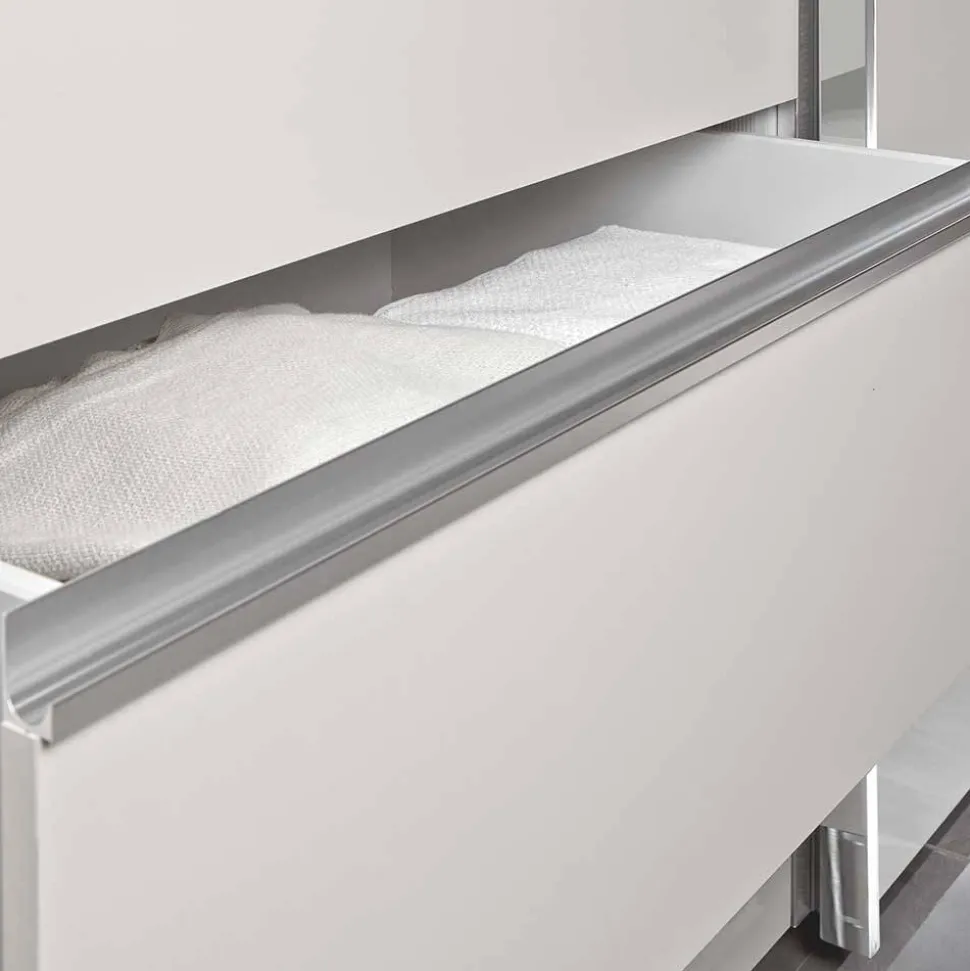 2-türiger Kleiderschrank in Weiß Glas - Heralisa