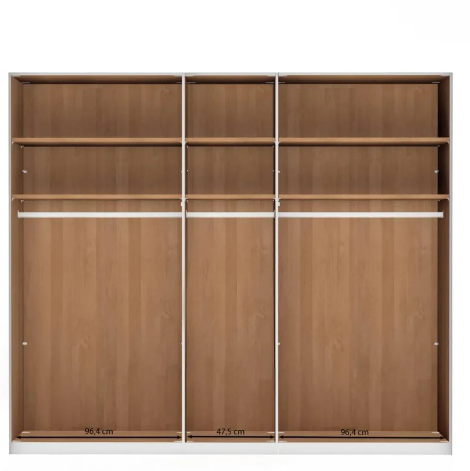 5-türiger Kleiderschrank mit Glasfront - Angelina