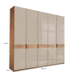 5-türiger Kleiderschrank mit Glasfront - Angelina