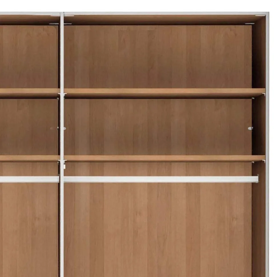 8-türiger Kleiderschrank mit sechs Glastüren - Hung