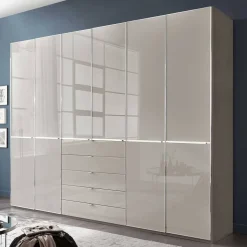 6-türiger Kleiderschrank mit fünf Schubladen - Nucina