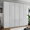 3-türiger Kleiderschrank mit Dreh- und Falttüren - Nujan