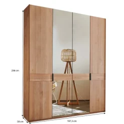 4-türiger Kleiderschrank mit zwei Spiegeltüren - Murray