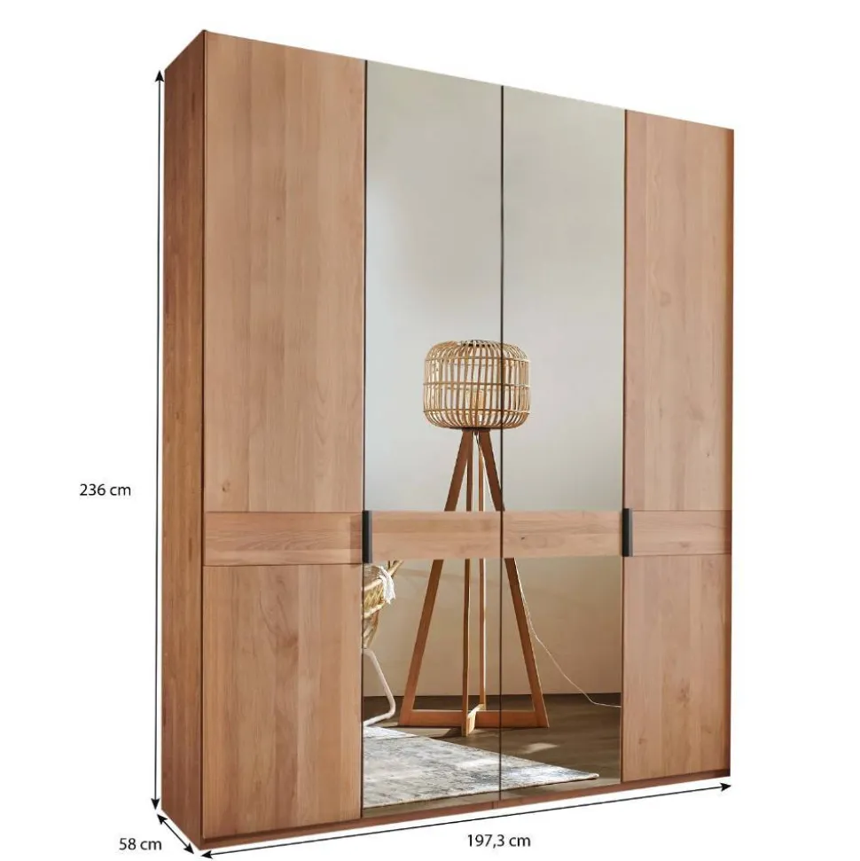 4-türiger Kleiderschrank mit zwei Spiegeltüren - Murray