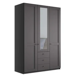 3-türiger Kombi-Kleiderschrank mit Spiegel - Mataram