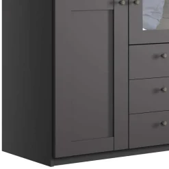 3-türiger Kombi-Kleiderschrank mit Spiegel - Mataram