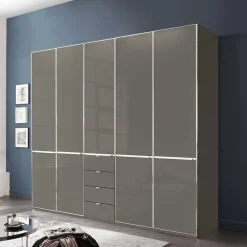 5-türiger Kombi-Kleiderschrank 247 cm breit - Madita