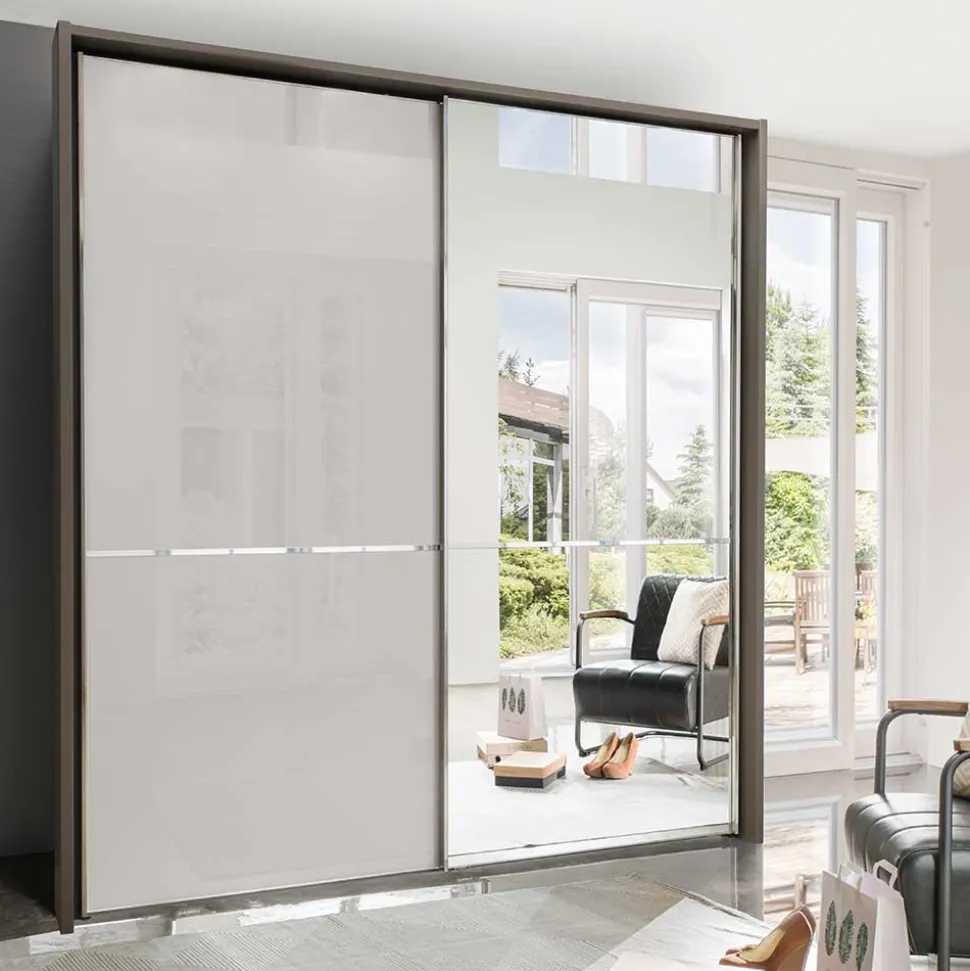 2-türiger Schiebetürenschrank mit 1 Spiegeltür - Cosima