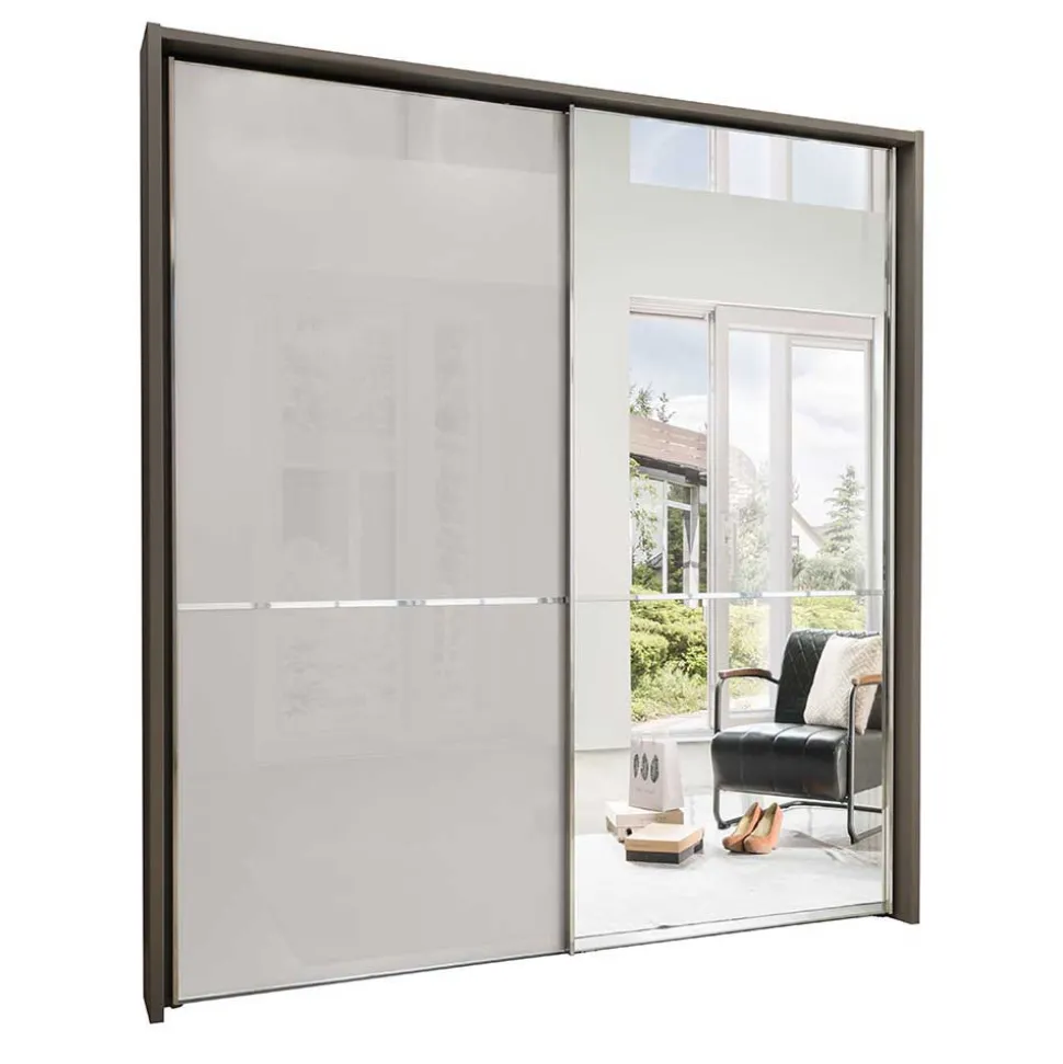 2-türiger Schiebetürenschrank mit 1 Spiegeltür - Cosima