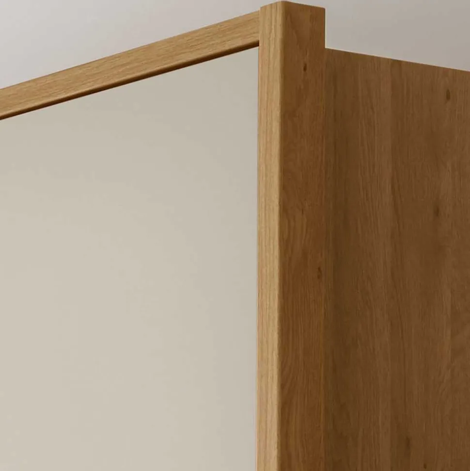 6-türiger Schlafraum Kleiderschrank in Glas Beige - Emdsiva I