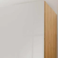 6-türiger Schlafraum Kleiderschrank in Glas Beige - Emdsiva I