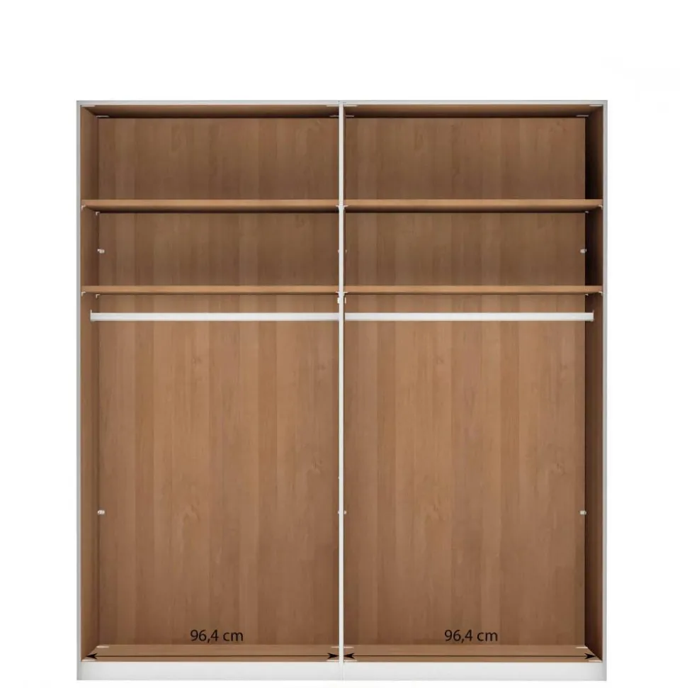 4-türiger Schlafzimmerschrank in Champagner - Angelina