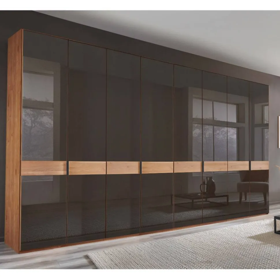 8-türiger Schlafzimmerschrank mit Glasfront - Hung