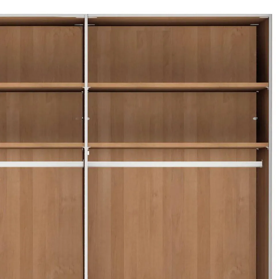 8-türiger Schlafzimmerschrank mit Glasfront - Hung