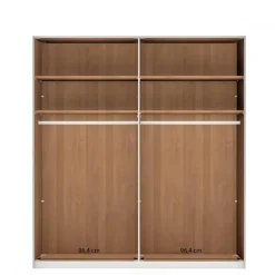 4-türiger Schlafzimmer-Schrank teilmassiv - Dilacco