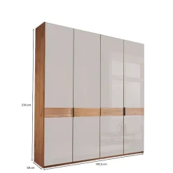 4-türiger Schlafzimmer-Schrank teilmassiv - Dilacco