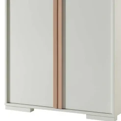 2-türiger Schlafzimmerschrank in Weiß mit Buche - Eldrus