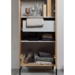 2-türiger Schrank in Eiche & Schwarz - Banyo