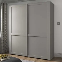 2-türiger Schwebetürenschrank mit Metallgriffen - Ridonna
