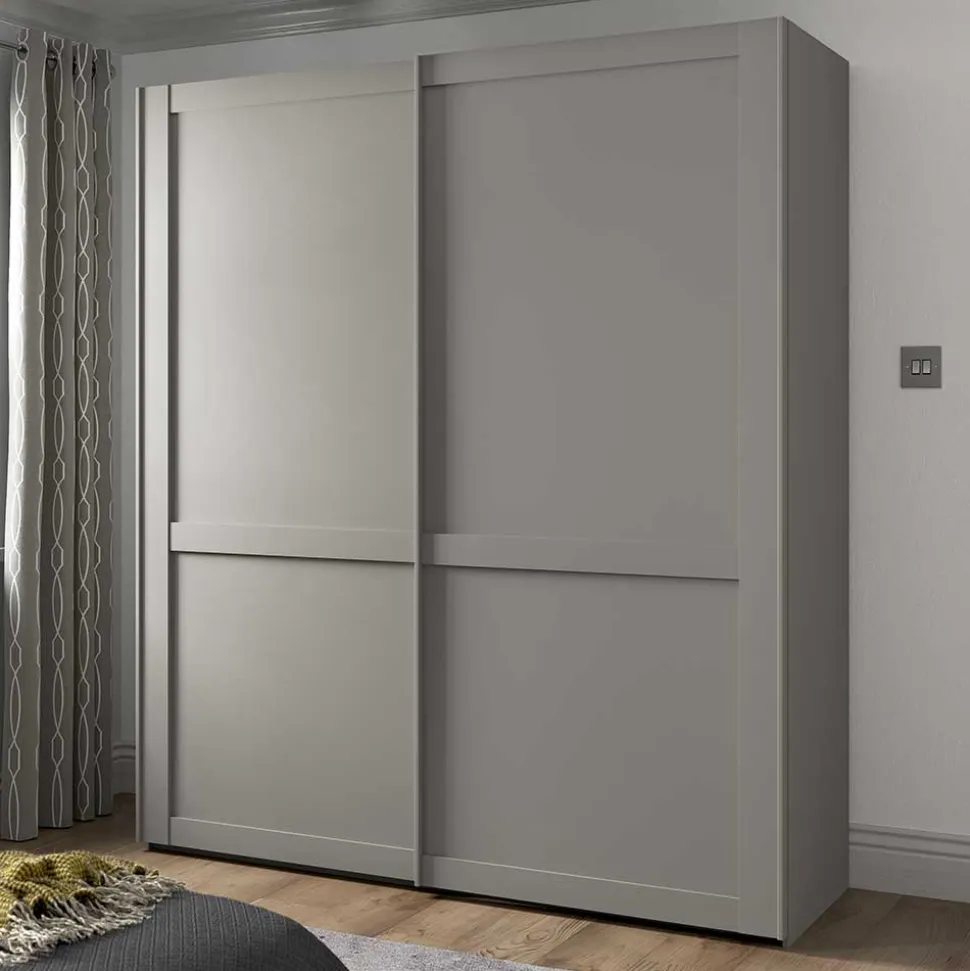 2-türiger Schwebetürenschrank mit Metallgriffen - Ridonna