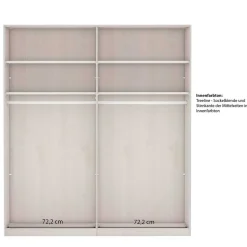 2-türiger Schwebetürenschrank mit Metallgriffen - Ridonna