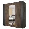 2-türiger Schwebetürenschrank mit Spiegel - 200x213x64 - Rose