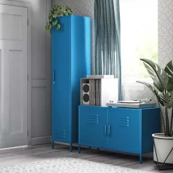 1-türiger Spindschrank in Blau - Datinel