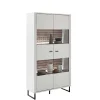 2-türiger Vitrinenschrank mit Metallgriffen - Varzino